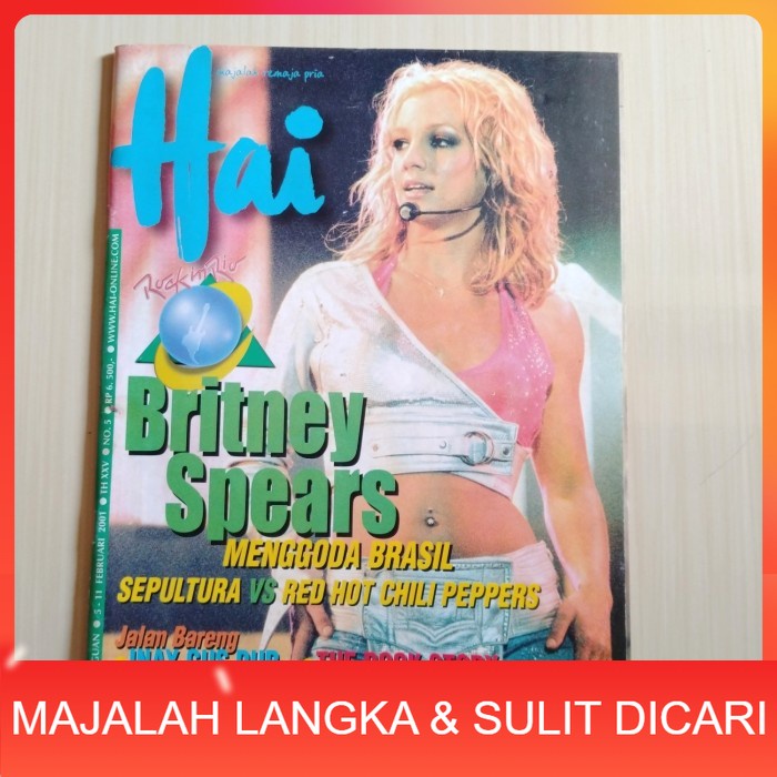 Majalah HAI No.5 Feb 2001 Cover BRITNEY SPEARS Langka