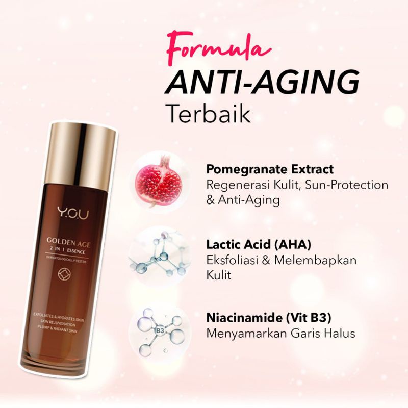 Kosmetik You Golden Age 2 In 1  Essence / Toner 100ml