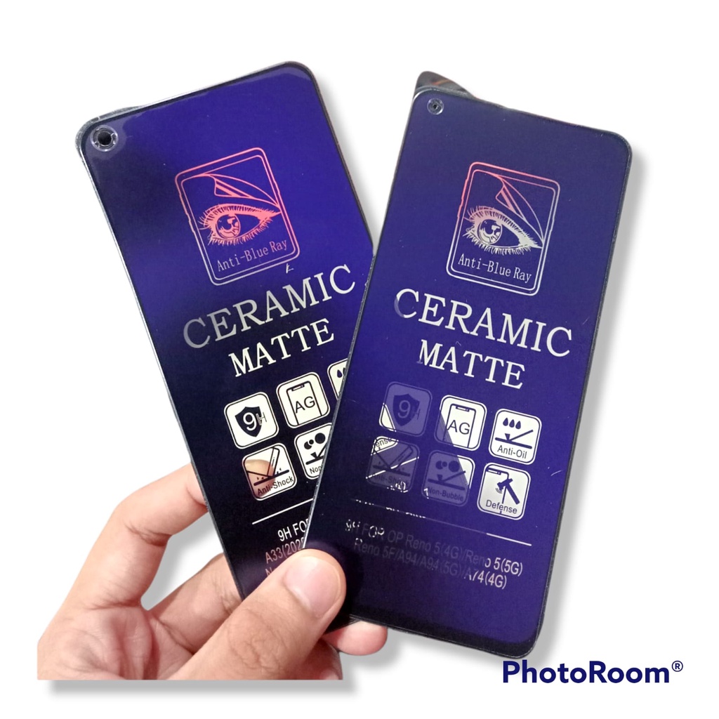 CMAB Ceramic Matte Anti Blue Realme 6 7 Pro 8 8 Pro Anti Gores Glare Full Layar No Sidik Jari