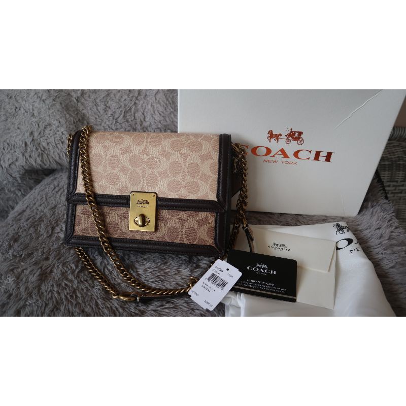 Coach hutton sign brown F92308  preloved NBU