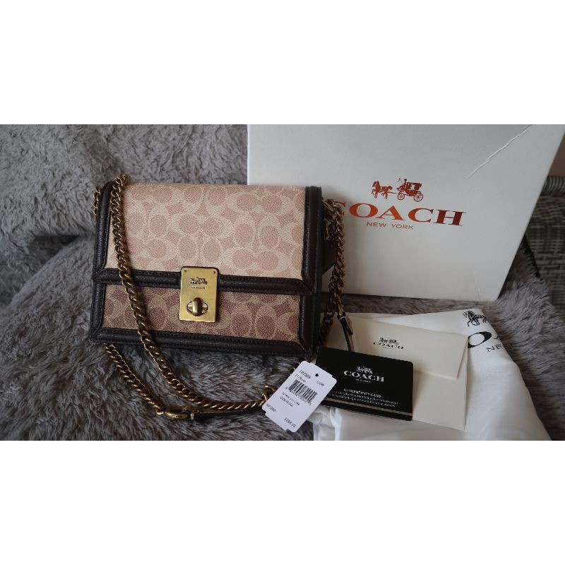 Coach hutton sign brown F92308  preloved NBU