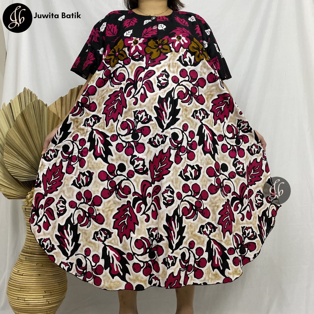 Juwita Batik - Daster Payung Jumbo Busui Friendly LD 130 3XL Super Jumbo Murah Terbaru PART-II