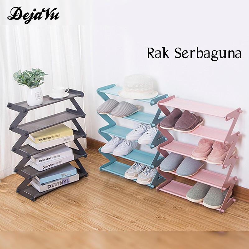 Dejavu Rak Sepatu Zigzag  4 Susun Serbaguna Shoes Sandal 