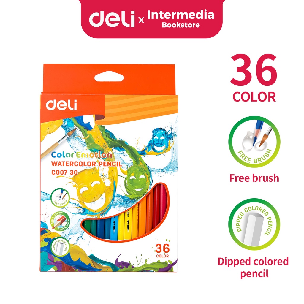 

Deli EC00730 Pensil Warna Air / Watercolor Pencil Painting 36 warna