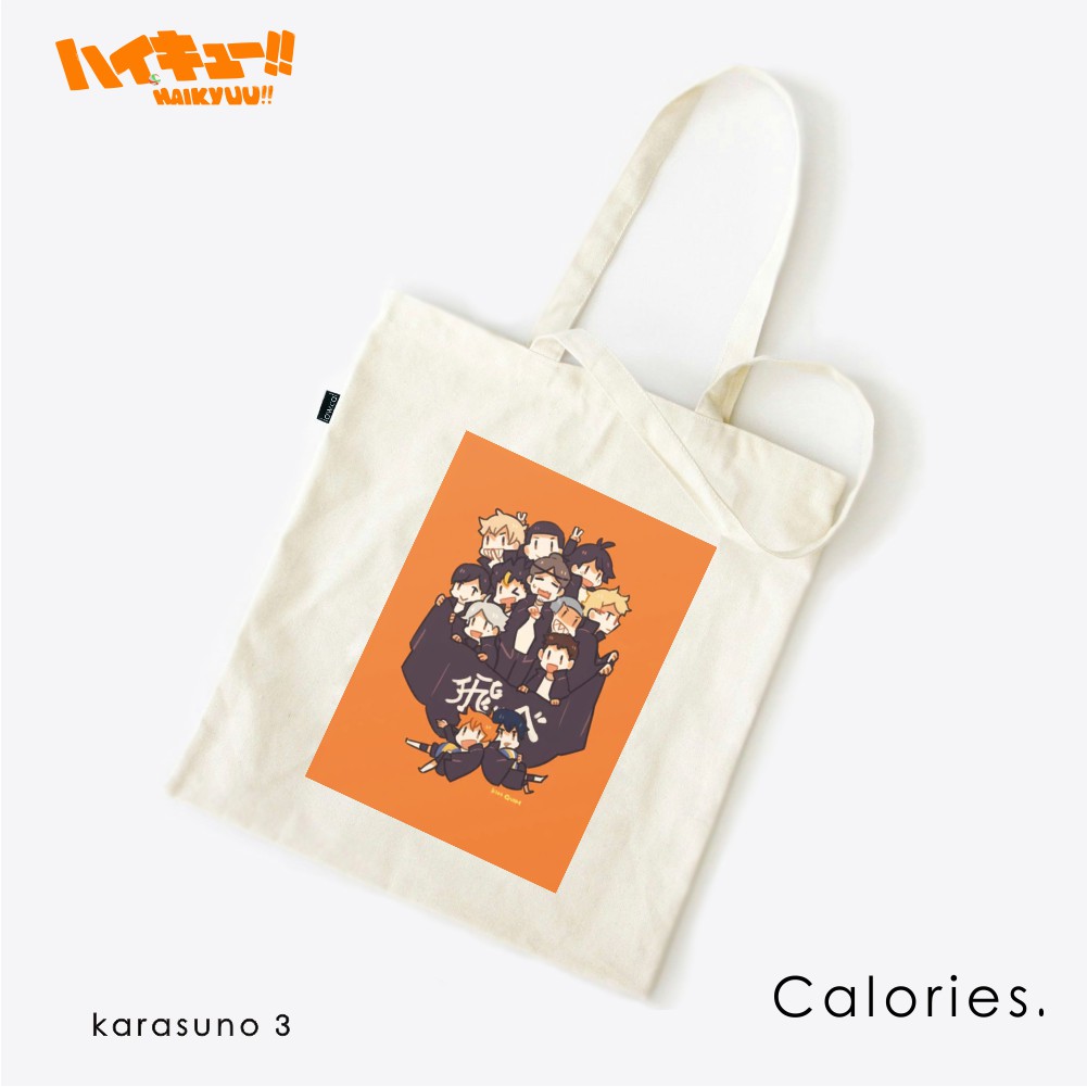 Totebag Anime haikyuu Hinata Karasuno Nekoma Suga #TOHA