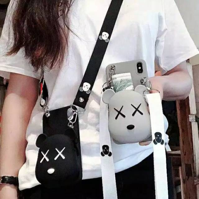 KAWS Bag Case Tali Selempang iphone Oppo Vivo Hauwei Xiaomi Samsung