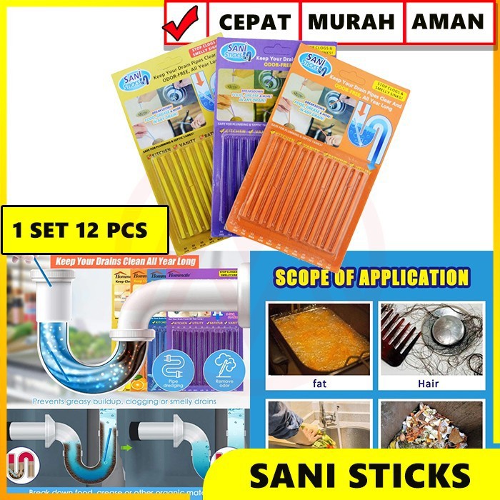 Pembersih Saluran Air Anti Bau Mampet Sani Stick Drain