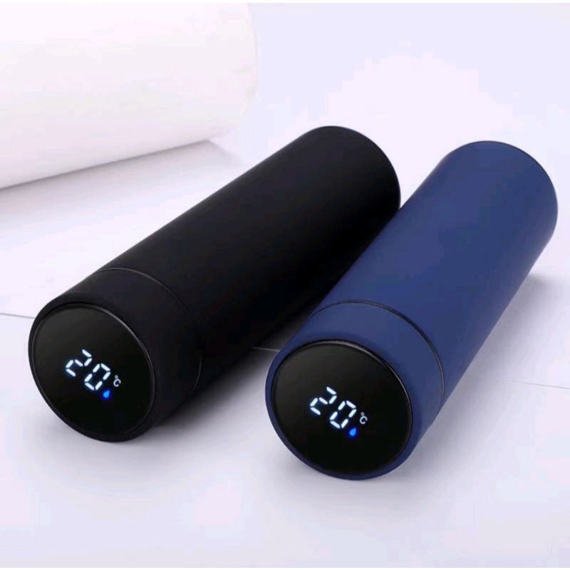 tumbler/termos led temperatur led warna doff hitam