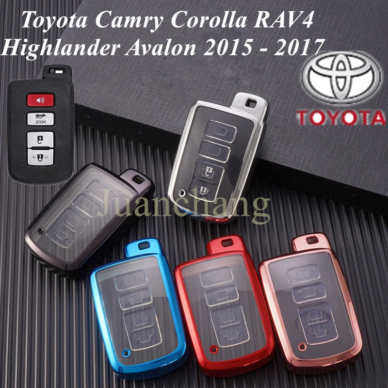 Casing Kunci Mobil Bahan TPU Untuk Toyota Camry Corolla RAV4 Highlander Avalon 2015-2017