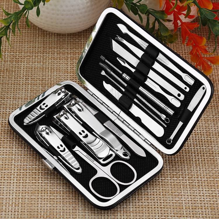 LF - Gunting Kuku Set Manicure 15 in 1 / Manicure Pedicure Stainless Steel Perawatan Kuku