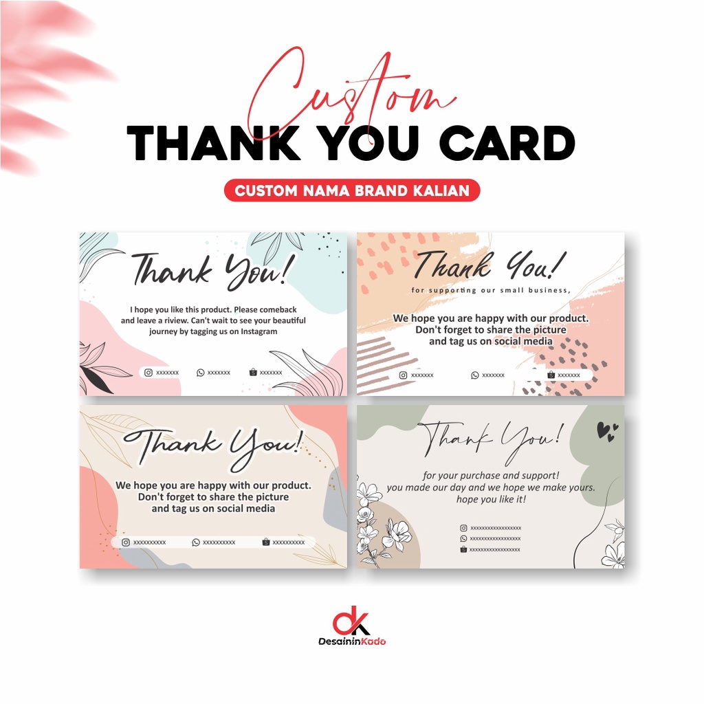 

Thank You Card Olshop / Thanks Card Olshop Custom / Kartu Ucapan Terimakasih Custom