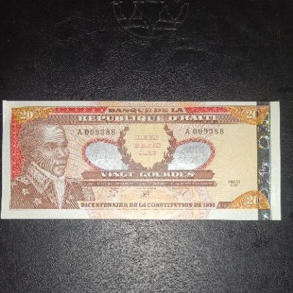 

uang kertas Haiti 20 gourdes commemorative