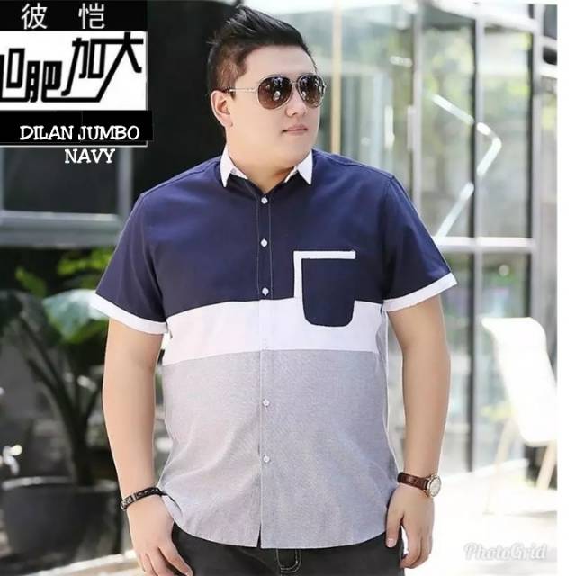 TOTOTAshop kemeja DILAN JUMBO bahan cotton popline premium