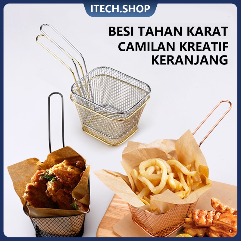 Keranjang Goreng Stainless Steel Keranjang Kentang Goreng Mini