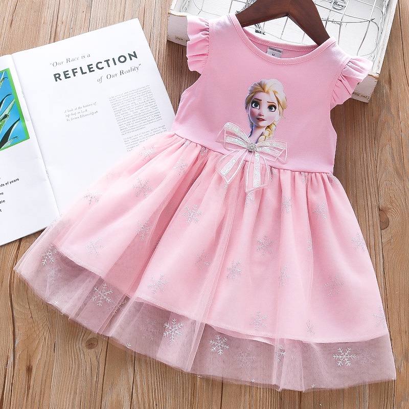 DR126-Dress Gaun Anak Perempuan Frozen Lover