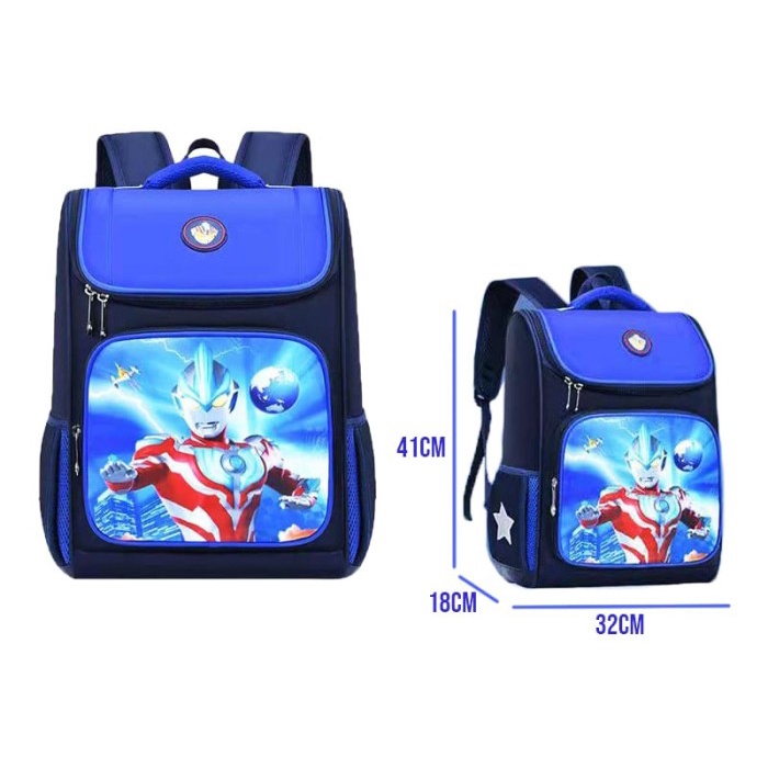 TAS RANSEL SEKOLAH ANAK SD Panda ULTRAMAN KANTUNG BESAR IMPORT 16inch