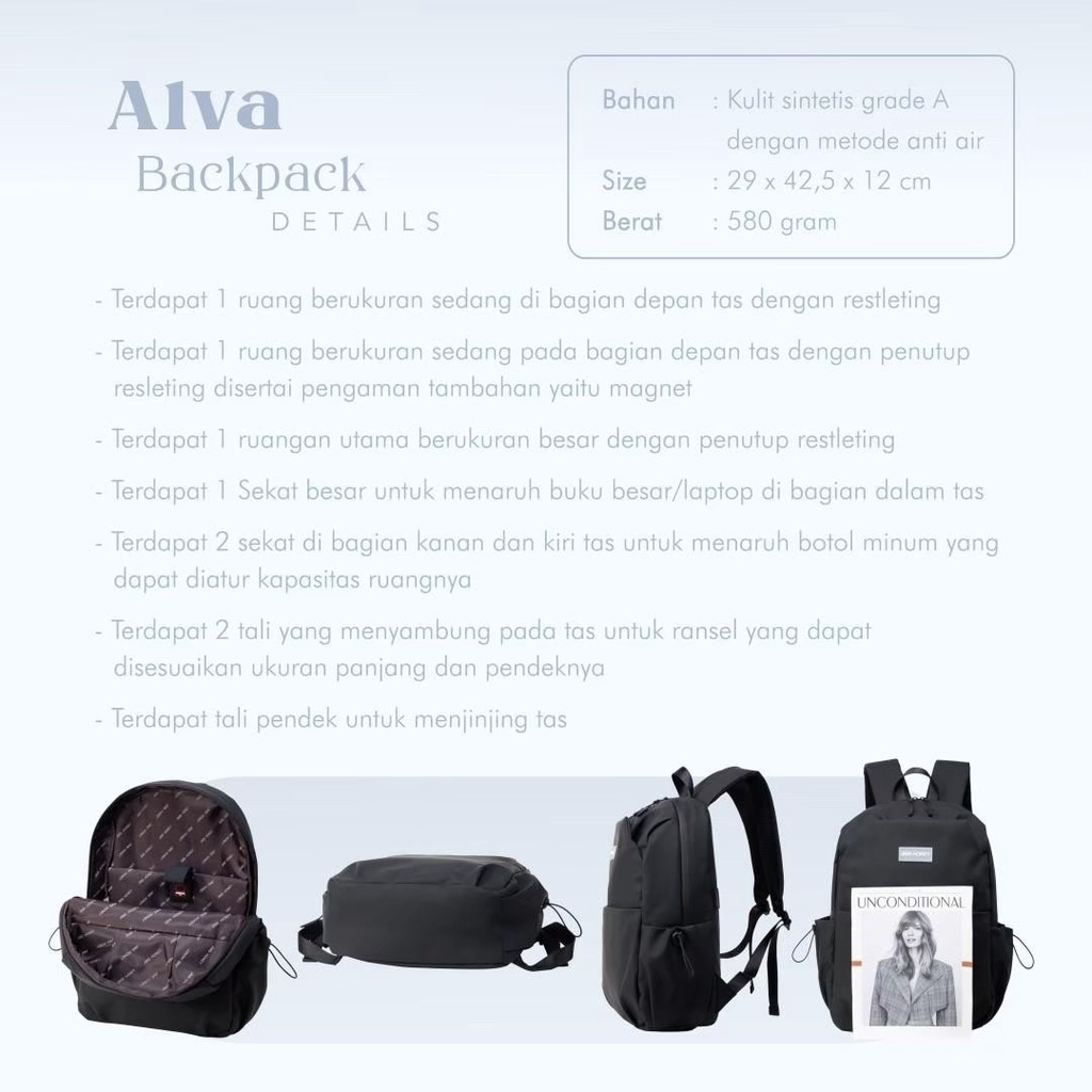 JIMS HONEY ALVA BACKPACK TAS RANSEL PUNGGUNG ORI