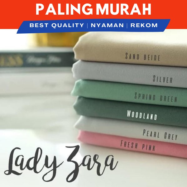 (0,5 Meter) Kain Lady Zara Premium Original | Kain Bahan Dress Gamis Muslimah Wanita