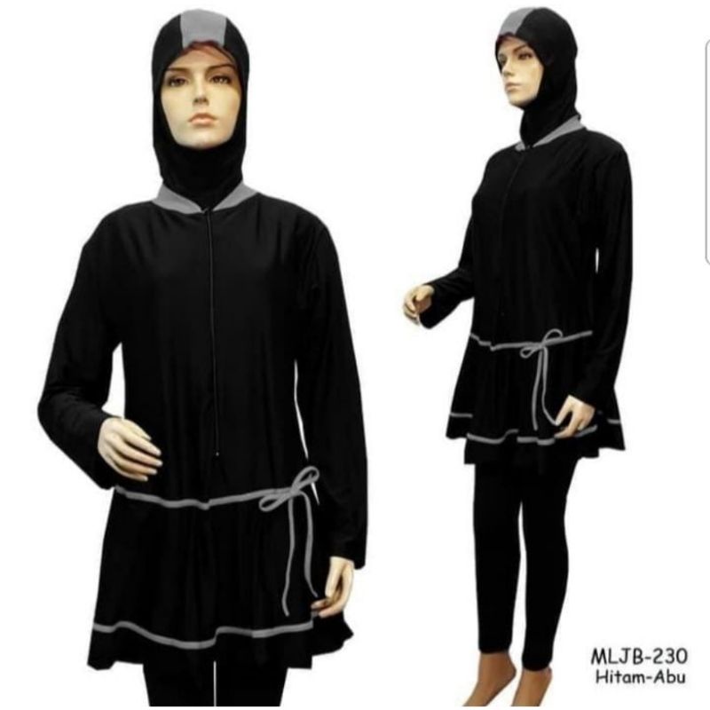 Baju renang muslimah jumbo 7L premium baju renang muslimah ukuran besar 7L bahan lycra tebal baju re