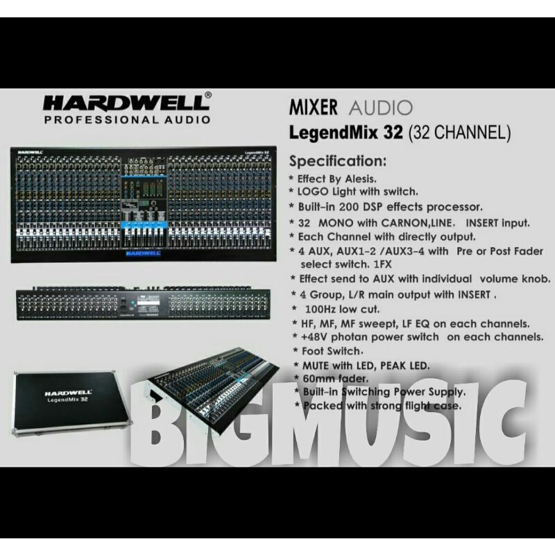Mixer Hardwell Legendmix 32 Original 32 Channel