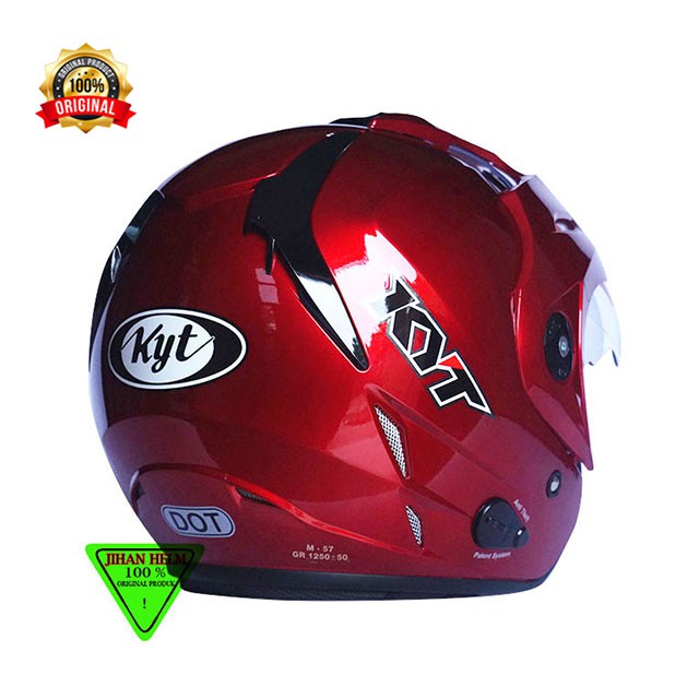 HELM / KYT / HELM KYT / HELM KYT VENOM RR RED MAROON TERMURAH-2