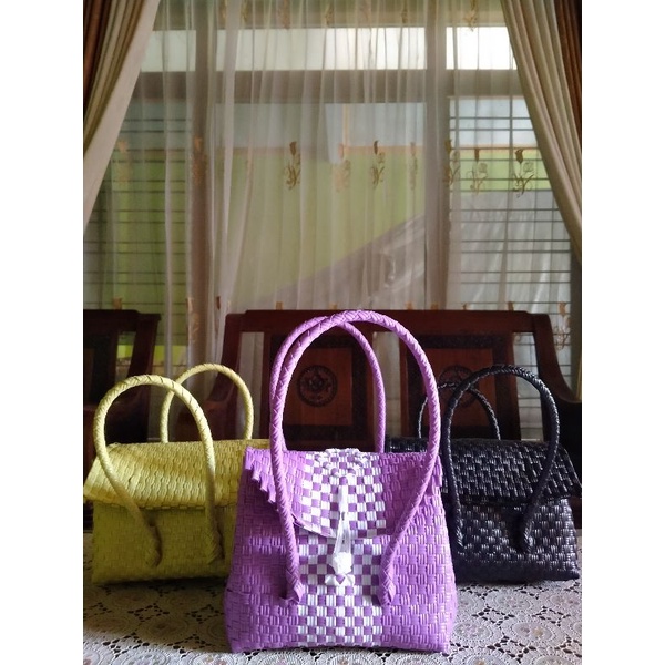 Tas Anyam jali tutup size S/tas anyam jali/tas wanita/tas jali handbag/tas jali tutup magnet/kancing