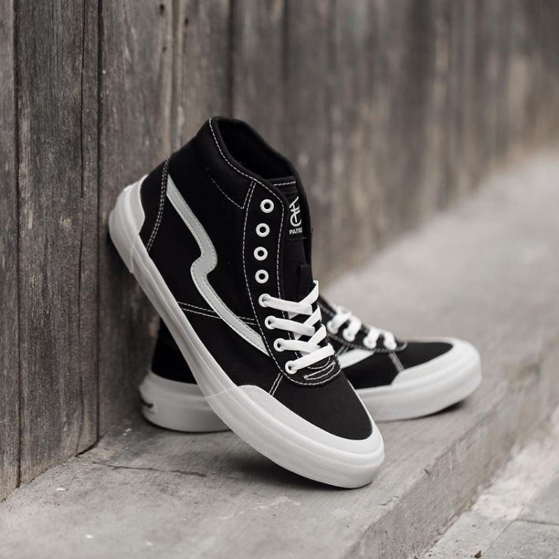 SNEAKERS PRIA ORI SNEAKER PATROBAS ORIGINAL - Sepatu Sneakers Pria Original High Black White