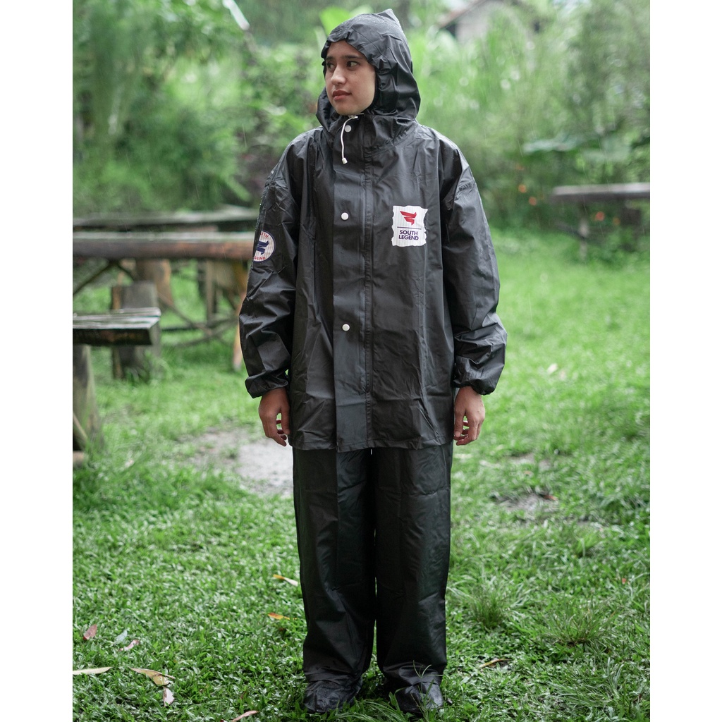 Jas Hujan Setelan/ Jumbo 2XL/ Pvc Ruber - HIJAS
