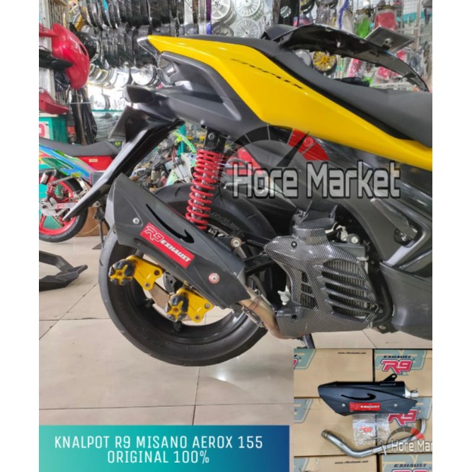 KNALPOT R9 MISANO AEROX 155 LEXI 125 ORIGINAL 100%