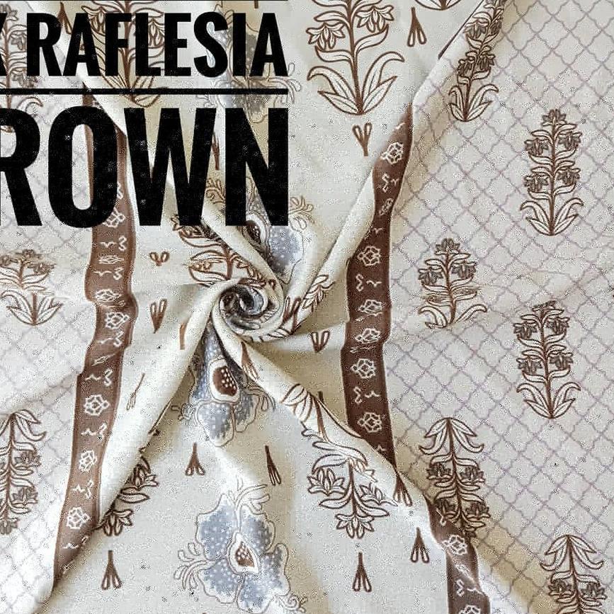 ❁ Kain Meteran Maxmara Lux Raflesia Brown (0.5M) ♔