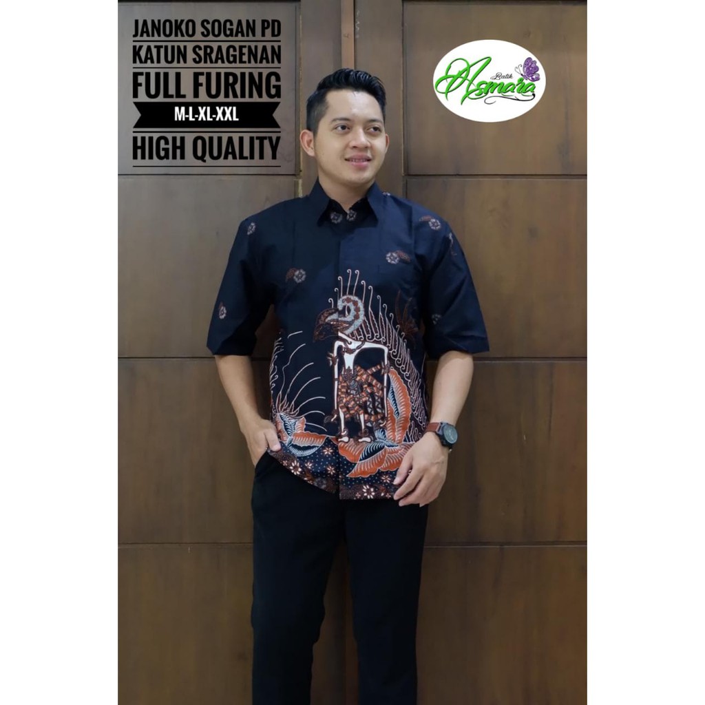 JANOKO SOGAN ASMARA BATIKSOLOAMANAH KEMEJA BAJU BATIK PRIA SOLO LENGAN PENDEK PANJANG LAPIS FURING ATASAN BATIK PREMIUM MODERN KATUN HALUS EKOR NAGA SOGAN PEKSI KAWUNG SAWUNG GALING PEKSI NAVY UWER ADIPUTRA ADIPATI CEMPAKA PUTIH UWER KUNING TIRTA KUNING