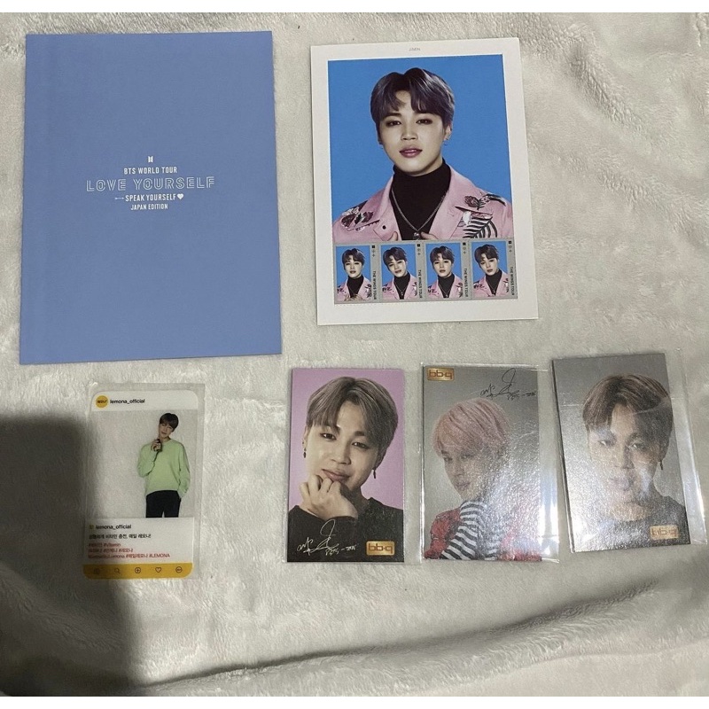 bts jimin official wings tour stamped postcard lemona photocard pc