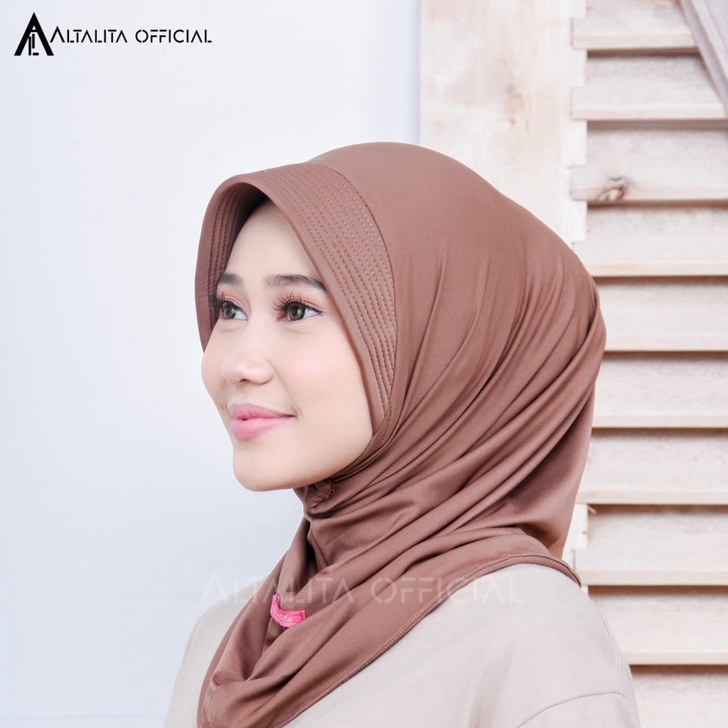 Altalita - Bergo Sporty Nadira Hijab Sport Instan Jersey Spandek Premium pet Antem Olahraga Volly Senam High Quality