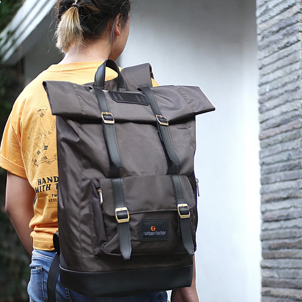 JAM SESSION BROWN |Urban Factor x FORIND|Tas Ransel Punggung Ori Bag Pria Wanita Backpack Baru Besar