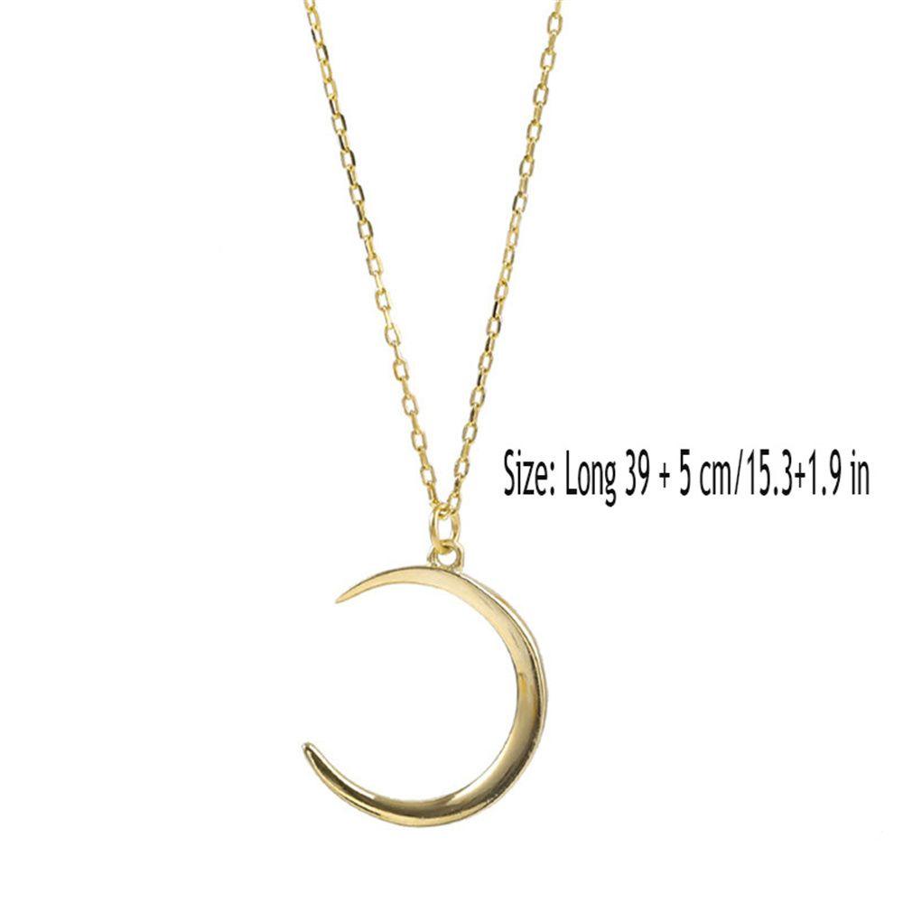 Lily Moon Pendant Kalung Modis Aksesoris Fashion Perhiasan Temperamen Sweater Rantai