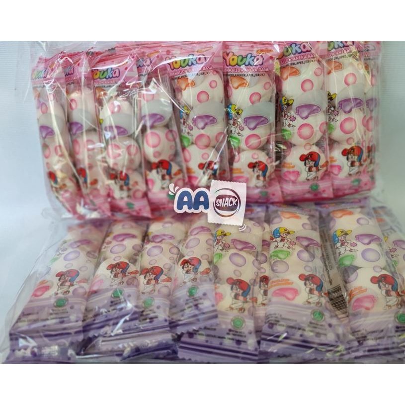 

YOUKA MARSHMALLOW ANEKA RASA BENTUK BULAT 3 ISI 20 X 7 GR