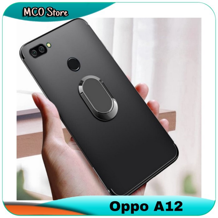 Oppo A12 A 12 Soft Ring Finger Magnet Case Soft Case Silikon Ring