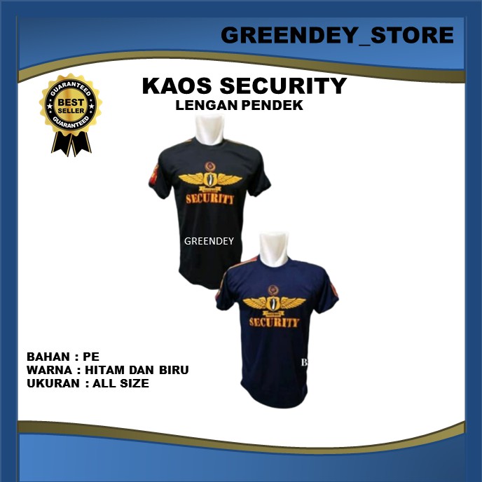 Baju Kaos Satpam Lengan Pendek Logo Wing Satpam Baju Security