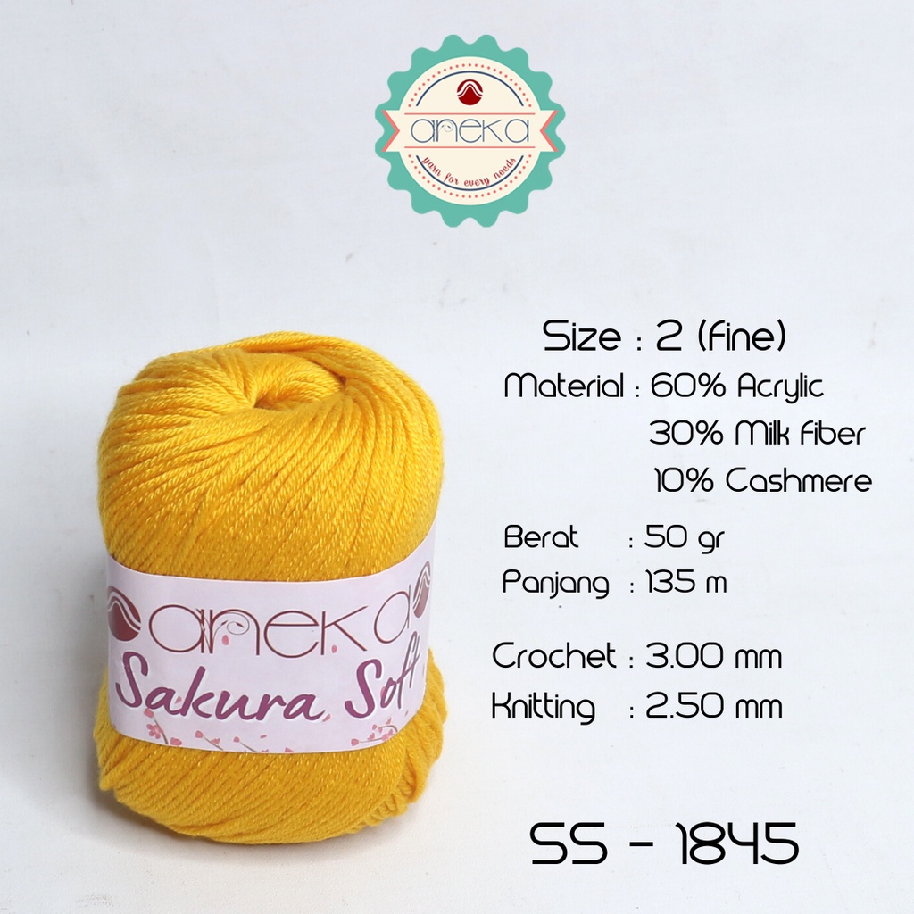 Benang Rajut Sakura Soft / Silk Cotton Milk Cotton Yarn - 1845