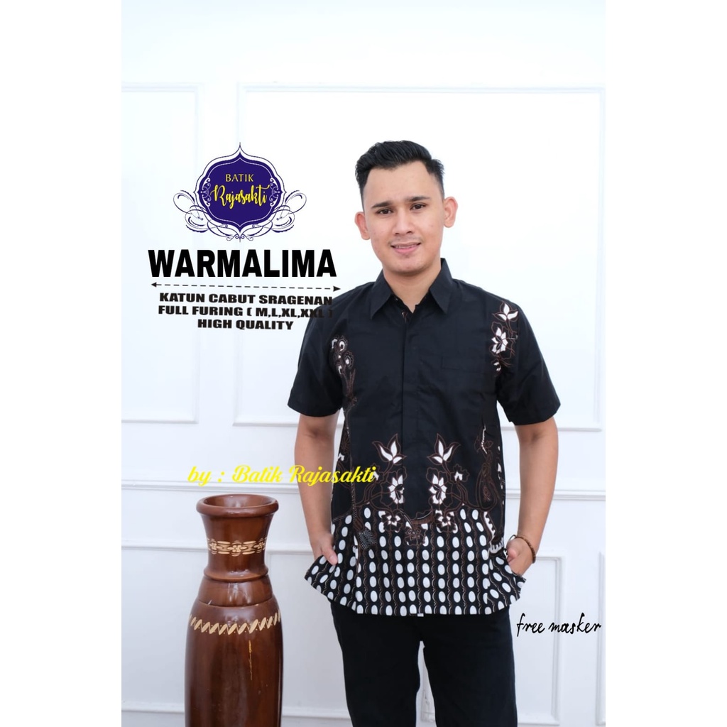 WARMALIMA Kemeja Batik Pria Premum Full Furing Bahan Katun Halus Primisima Asli Batik solo