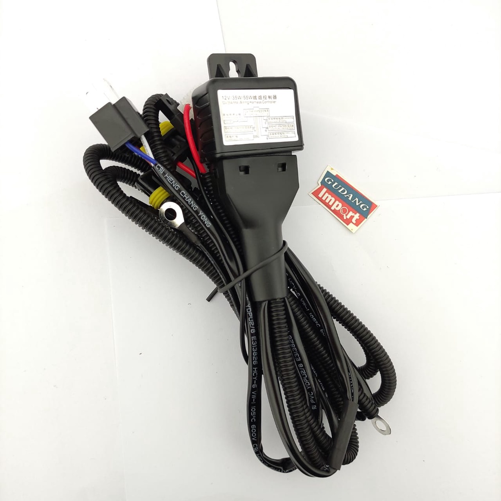 KABEL RILAY SET HID UNIVERSAL H4 H1 H11 H7 CABANG 2