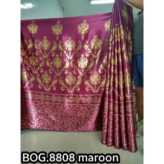 Kain jendela terbaru gordyn gorden hordeng blackout print mas jodha batik merk BOG.8808(bahan tebal)