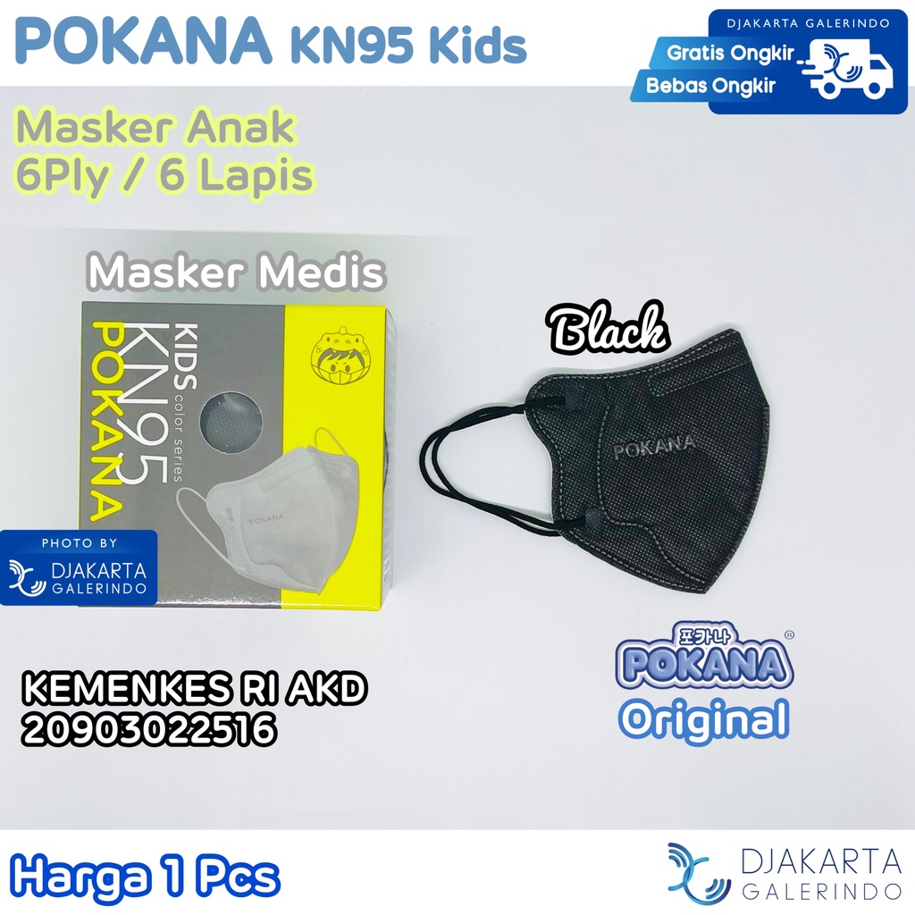 Masker POKANA KIDS KN95 6Ply Medical Mask - Colour Series &amp; Fashion Series