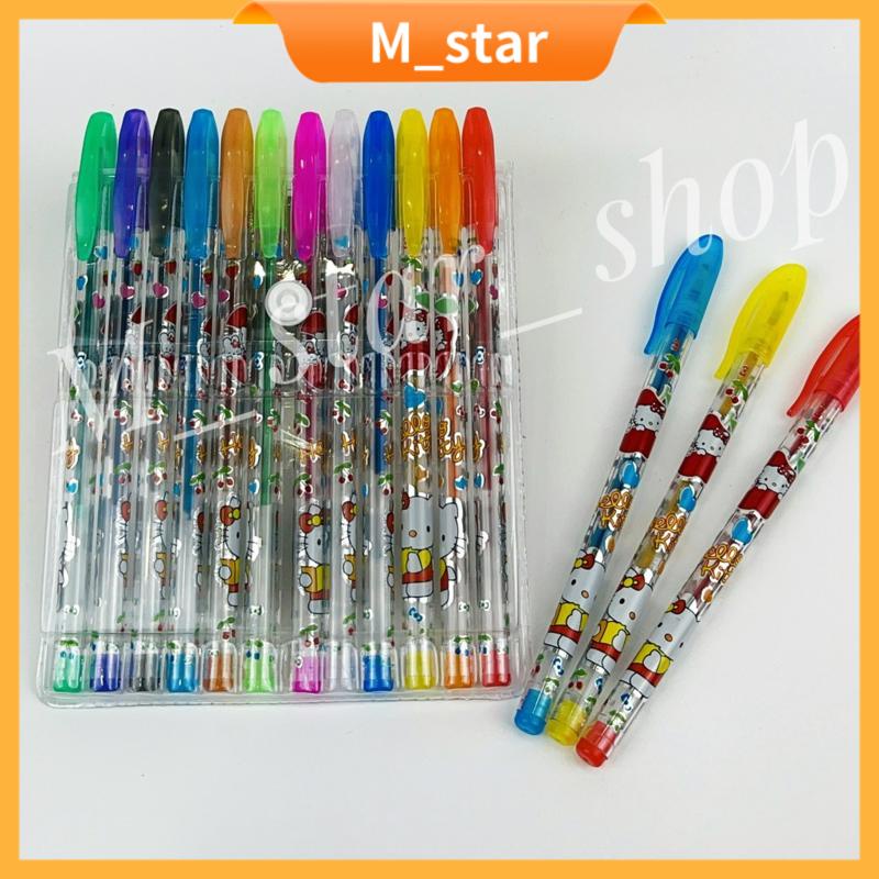 Pulpen Pelangi / pena Gliter Blink2/Color Pen Warna Warni Unik Lucu Fancy 12 Warna-1