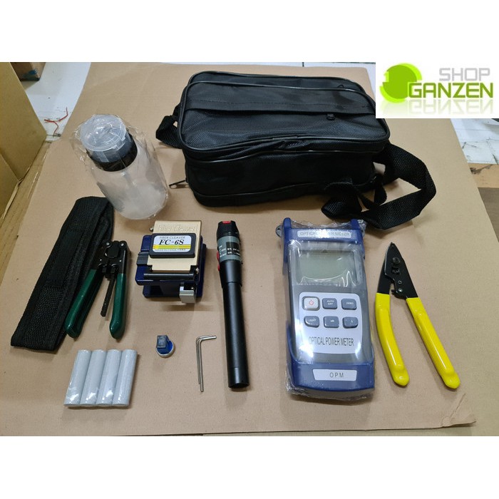 FTTH Tool Kit SET Lengkap OPM VFL Cleaver FO Fiber Optic Toolkit