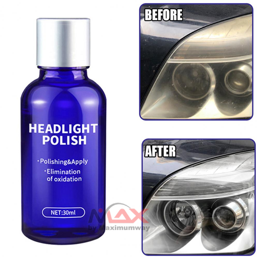 Poles Kaca Lampu Mobil (1 Set Lengkap) menghilangkan buram buret lampu mobil dan motor 10ML Car Headlight Restoration Kit Repair Renewal Coating Headlight Anti Scratch Liquid Headlamp Polish Retreading Agent Spray