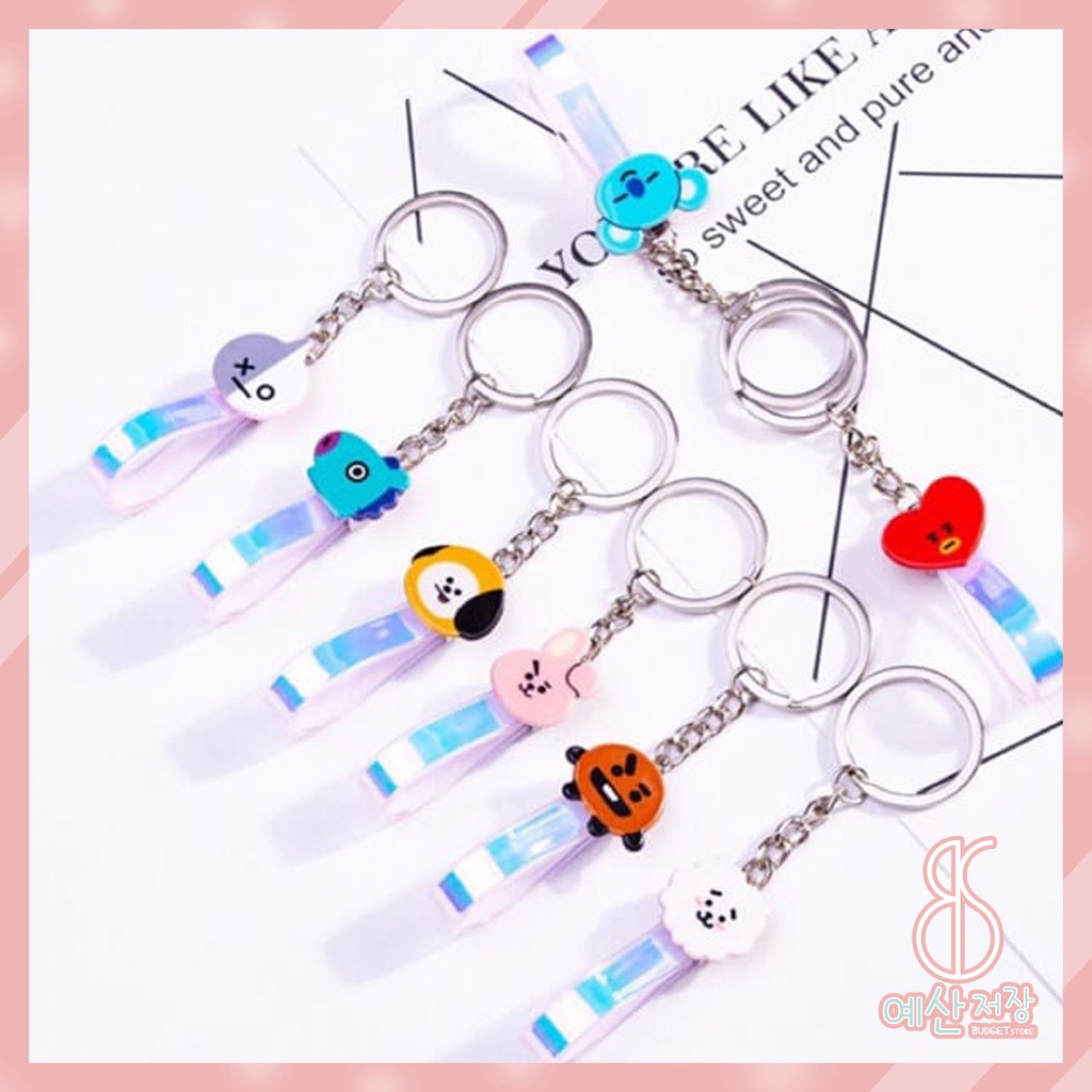 [BS] BISA COD KPOP BTS BT21 Gantungan Kunci Key Chain Strap Cooky Tata Chimmy - KP052