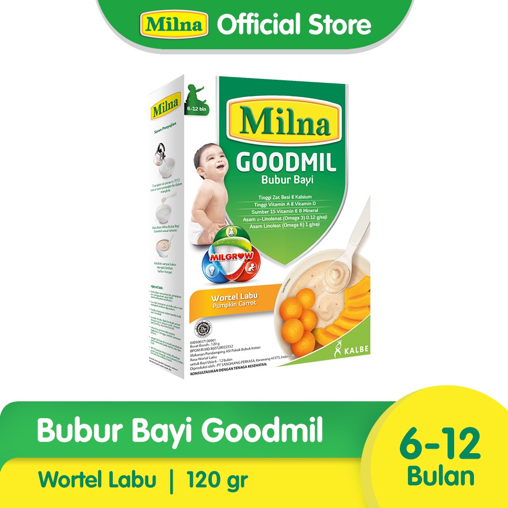 

Milna Goodmil Bubur Khusus Wortel Labu 120gr 6+
