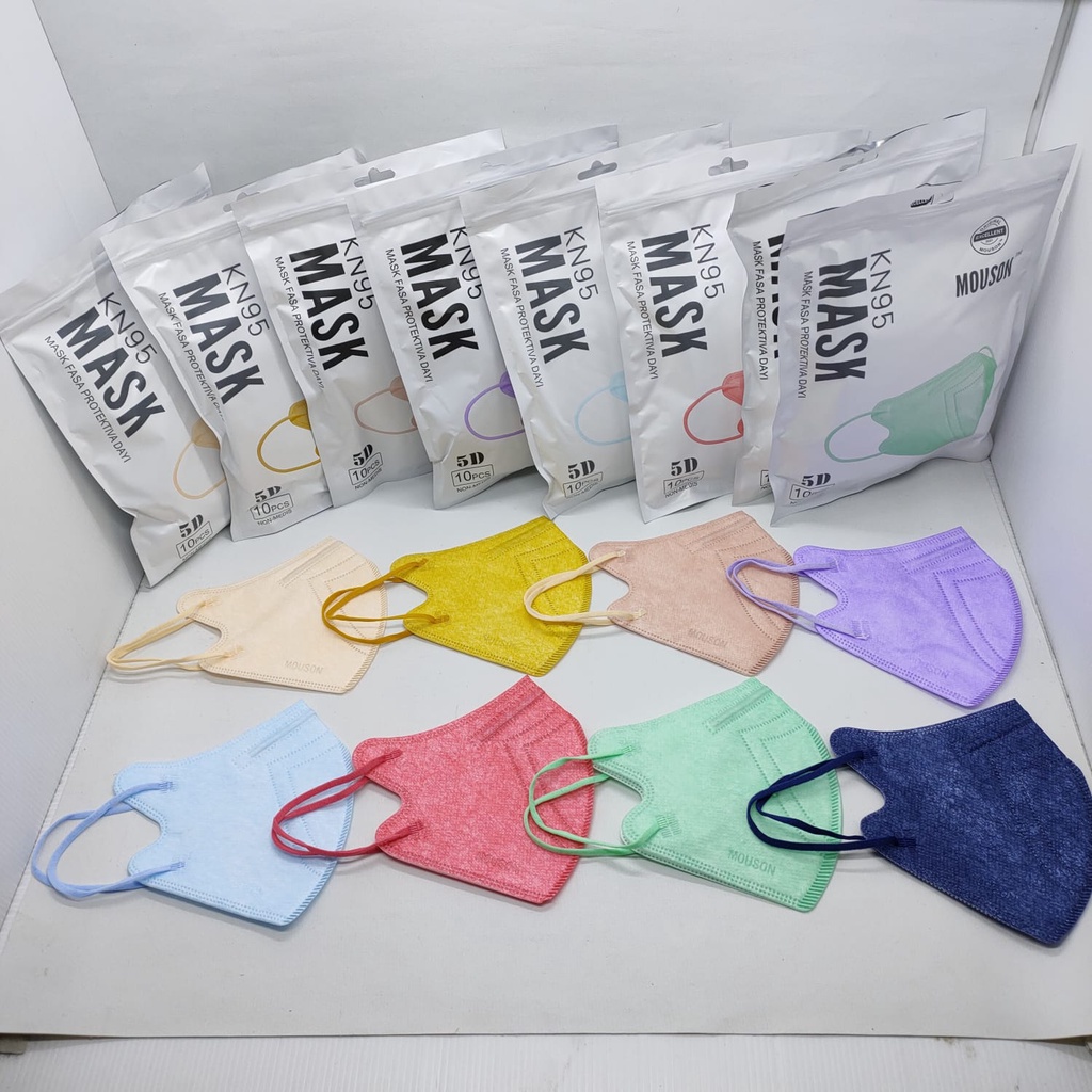 Mouson Pro / Mouson 5D / CCare Masker / ALKINDO KN95 5ply 6ply Face Mask Original 10 pcs / 10pcs