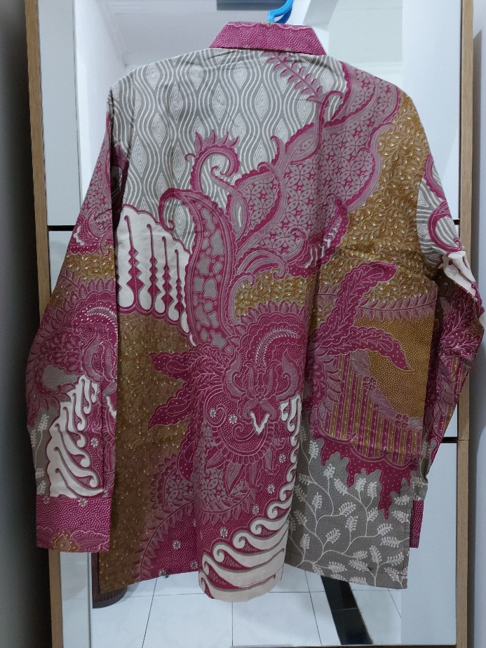Batik Pria Opo Pink Full Furing Katun Halus Sragenan Size M-xxl Asli Solo